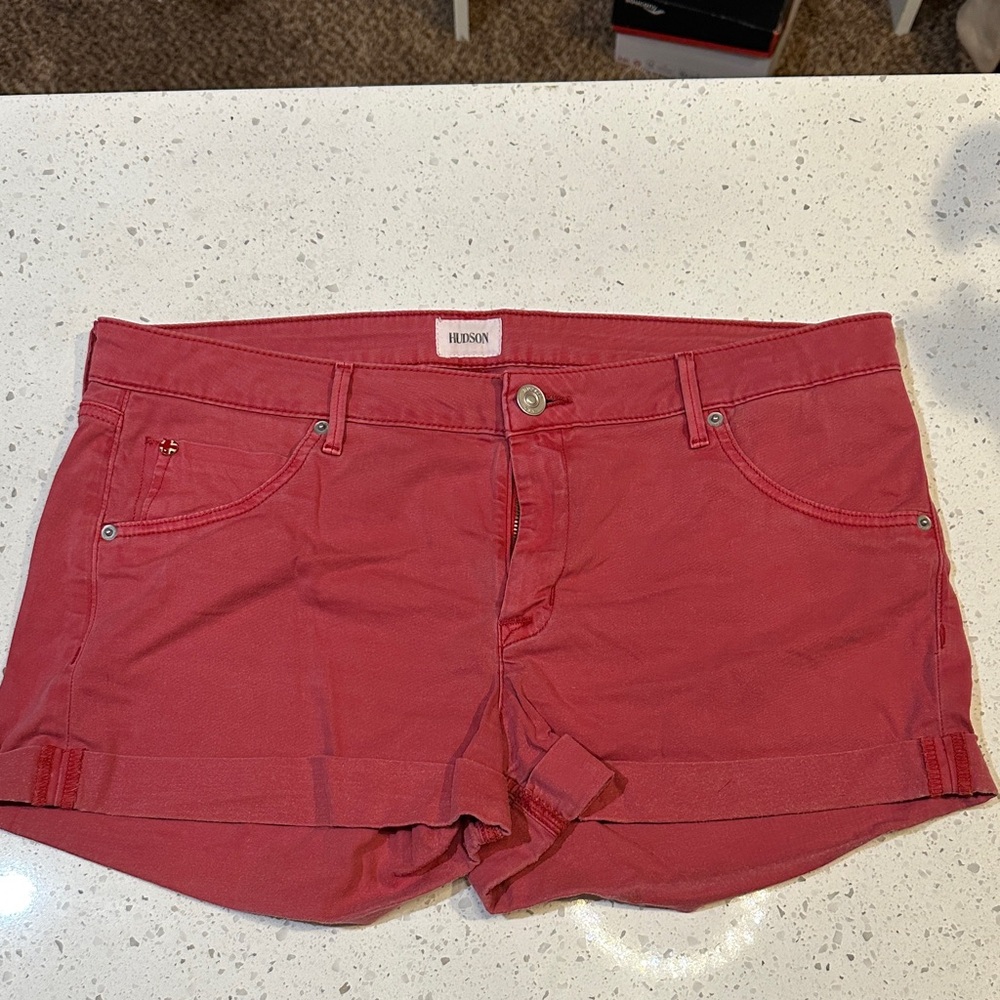 Hudson Jeans Women's Vibrant Red Jean Shorts